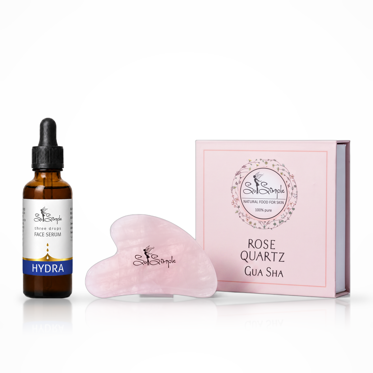 Set HYDRA + Gua Sha din cuarț roz