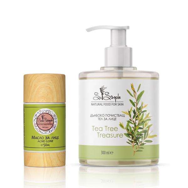 Set Unguent pentru acnee + Gel de curățare profundă