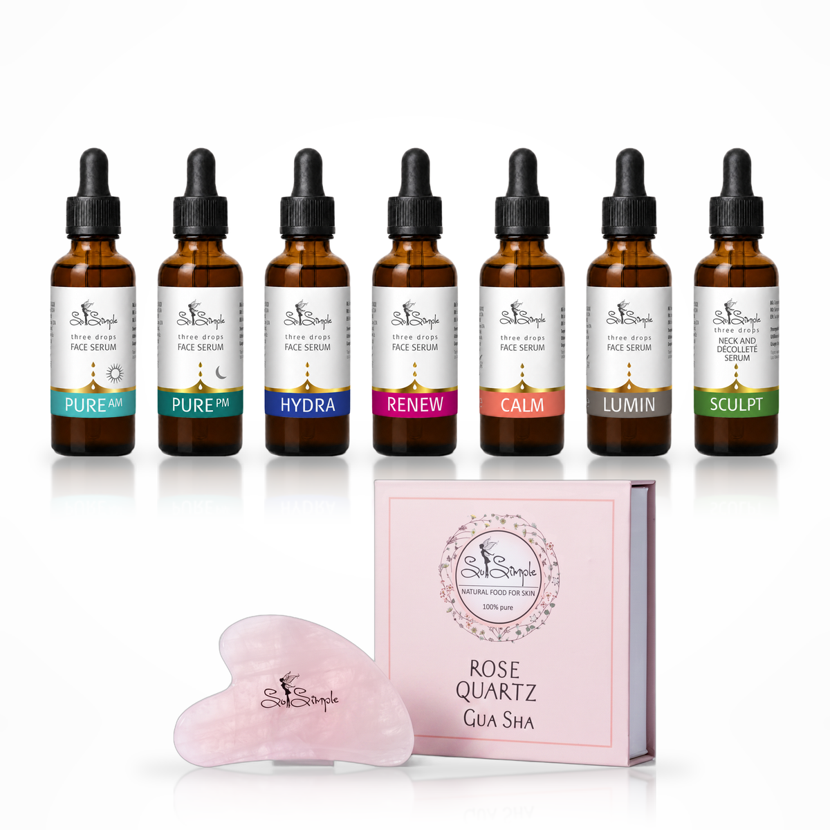 Set Seria completă three drops + Gua Sha