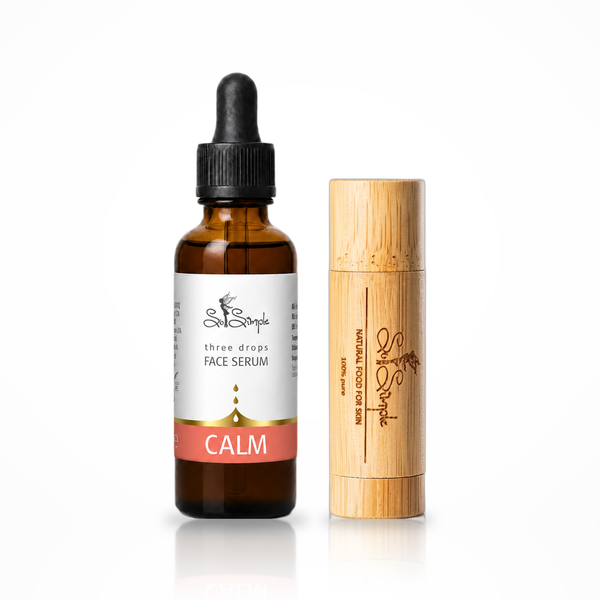 Set CALM + balsam natural pentru buze