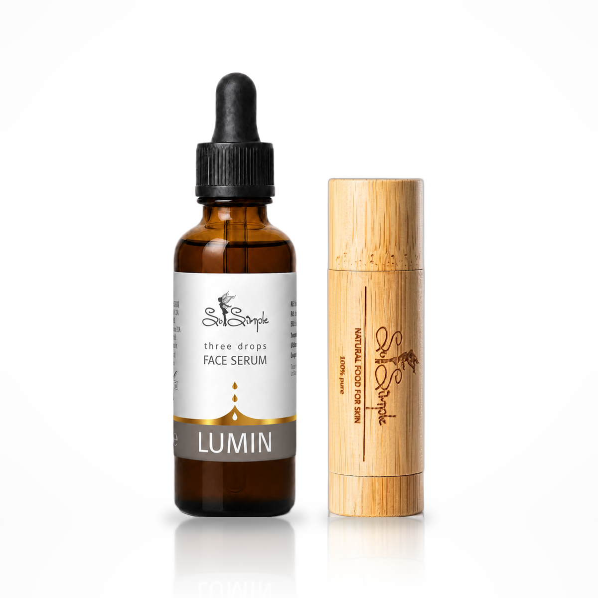Set LUMIN + balsam natural pentru buze
