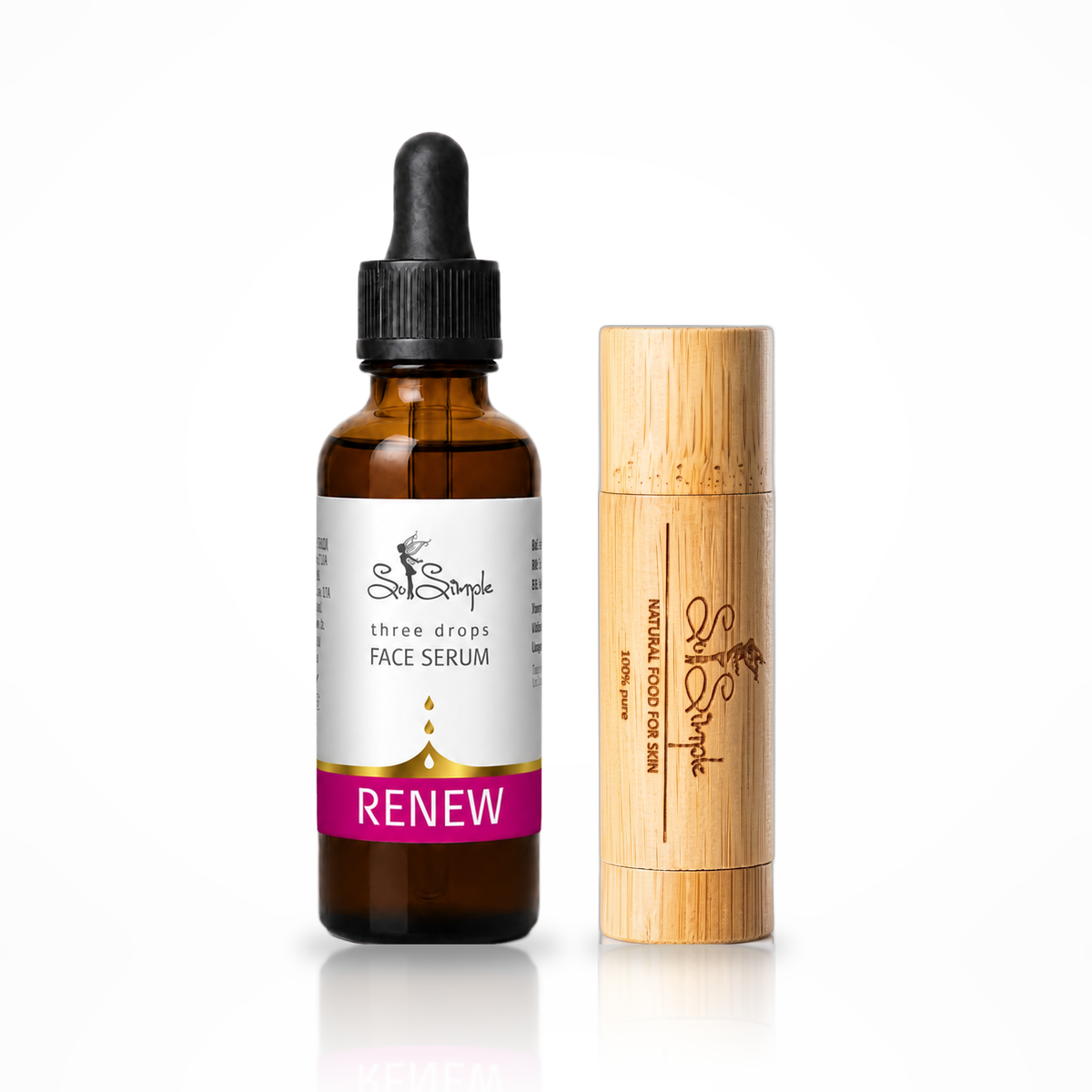 Set RENEW + balsam natural pentru buze