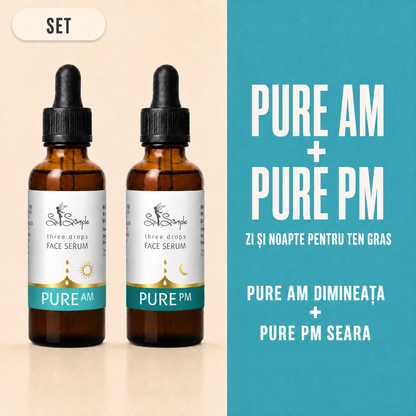 Set PURE AM + PURE PM: zi și noapte pentru tenul gras