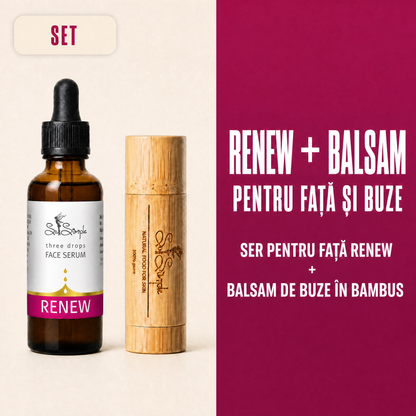 Set RENEW + balsam natural pentru buze