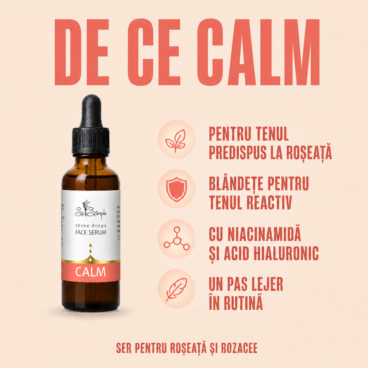 Ser facial CALM - pentru rozacee