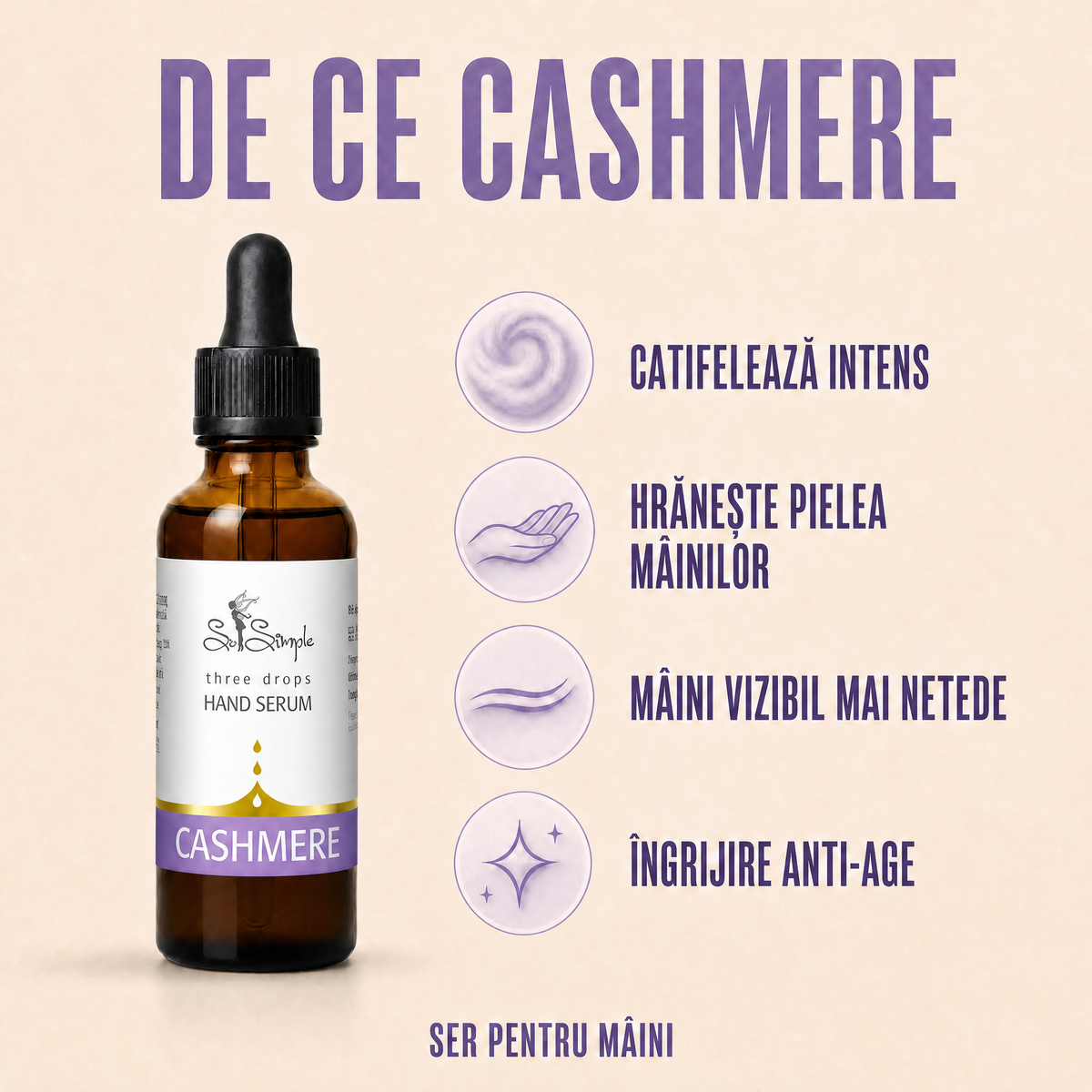 Ser pentru mâini CASHMERE - îngrijire delicată