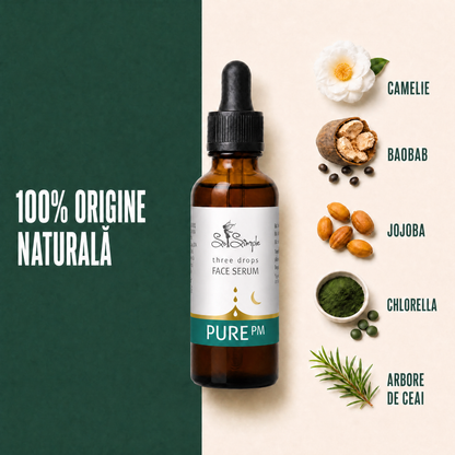 Set PURE PM + Gua Sha din cuarț roz