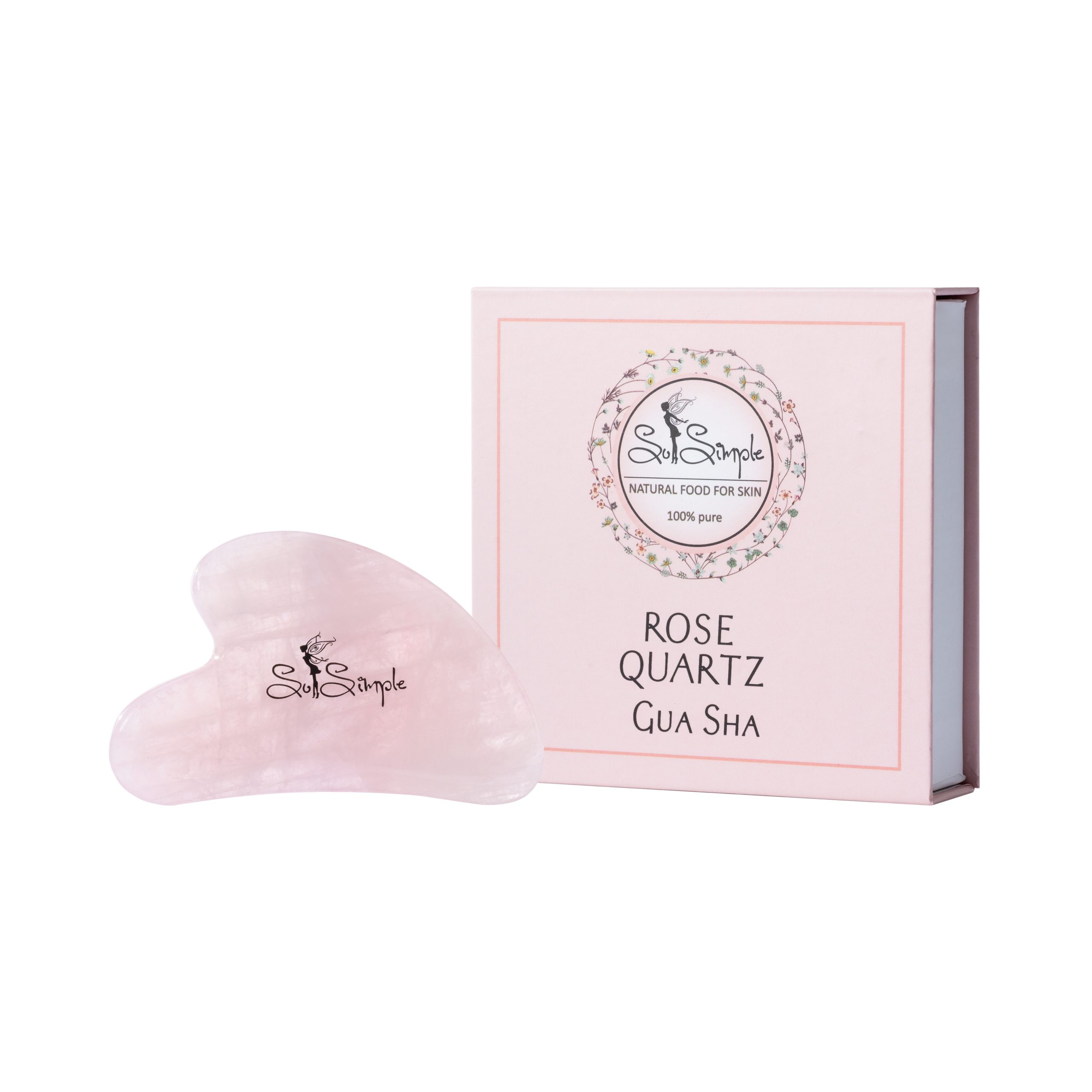 Gua Sha din cuarț roz